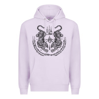 Lilac sak yant thai tattoo twin tiger muay magical thailand gifts t shirt Premium Hoodie - minhPixels