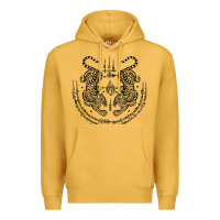 Mustard sak yant thai tattoo twin tiger muay magical thailand gifts t shirt Premium Hoodie - minhPixels