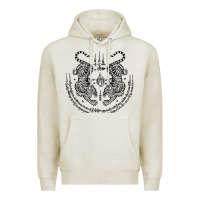 Oatmeal Heather sak yant thai tattoo twin tiger muay magical thailand gifts t shirt Premium Hoodie - minhPixels
