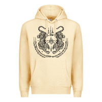 Pina Colada sak yant thai tattoo twin tiger muay magical thailand gifts t shirt Premium Hoodie - minhPixels