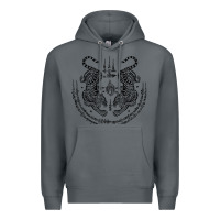 Rock sak yant thai tattoo twin tiger muay magical thailand gifts t shirt Premium Hoodie - minhPixels