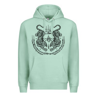 Seafoam sak yant thai tattoo twin tiger muay magical thailand gifts t shirt Premium Hoodie - minhPixels
