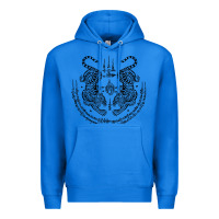 True Royal sak yant thai tattoo twin tiger muay magical thailand gifts t shirt Premium Hoodie - minhPixels