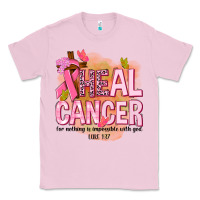 Bubblegum Pink heal cancer for nothing is impossible with god Classic Tee - NancyCooperArtShop