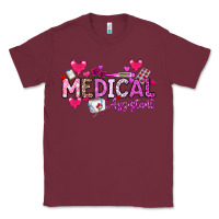 Burgundy Valentine Medical Assistant Classic Tee - CowhideDigitalArt