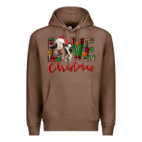 Chestnut love christmas holstein heifer Premium Hoodie - FaDigitalArtStudio