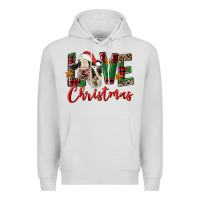 Dove Grey love christmas holstein heifer Premium Hoodie - FaDigitalArtStudio