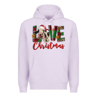 Lilac love christmas holstein heifer Premium Hoodie - FaDigitalArtStudio