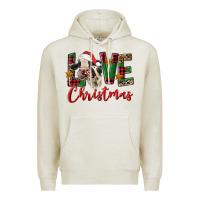 Oatmeal Heather love christmas holstein heifer Premium Hoodie - FaDigitalArtStudio