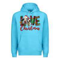 Ocean Blue love christmas holstein heifer Premium Hoodie - FaDigitalArtStudio