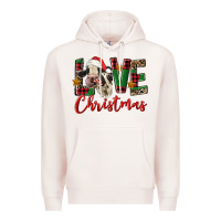 Pale Pink love christmas holstein heifer Premium Hoodie - FaDigitalArtStudio