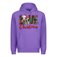 Purple love christmas holstein heifer Premium Hoodie - FaDigitalArtStudio