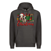 Smoke love christmas holstein heifer Premium Hoodie - FaDigitalArtStudio
