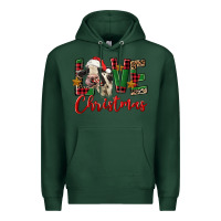 Sports Green love christmas holstein heifer Premium Hoodie - FaDigitalArtStudio