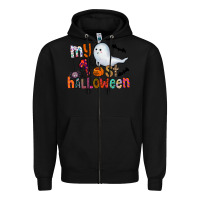 Black My 1st Halloween Zipper Hoodie - CowhideDigitalArt