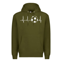 Army Green soccer hoodie for teens, men, & women   soccer lover gift pullover hoo Premium Hoodie - minhPixels