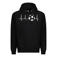 Black soccer hoodie for teens, men, & women   soccer lover gift pullover hoo Premium Hoodie - minhPixels
