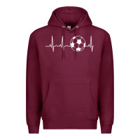 Burgundy soccer hoodie for teens, men, & women   soccer lover gift pullover hoo Premium Hoodie - minhPixels