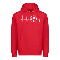 Red soccer hoodie for teens, men, & women   soccer lover gift pullover hoo Premium Hoodie - minhPixels