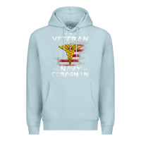 Blue Mist Veteran Navy Corpsman Patriotic 4th of July Gifts Premium Hoodie - minhPixels