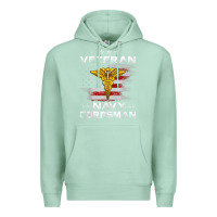 Seafoam Veteran Navy Corpsman Patriotic 4th of July Gifts Premium Hoodie - minhPixels