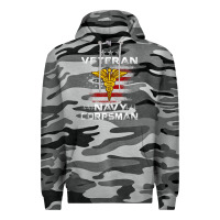 Slate Camo Veteran Navy Corpsman Patriotic 4th of July Gifts Premium Hoodie - minhPixels