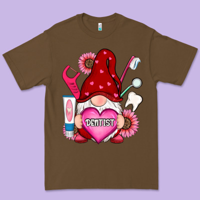 Valentines Day Dentist Gnome Premium Tee Designed By Ranaportraitstore