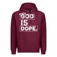 Burgundy God Is Dope Gift for faithful Christians Premium Hoodie - minhPixels