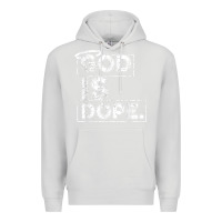 Dove Grey God Is Dope Gift for faithful Christians Premium Hoodie - minhPixels