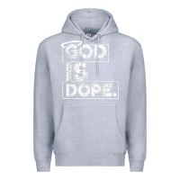 Heather Grey God Is Dope Gift for faithful Christians Premium Hoodie - minhPixels