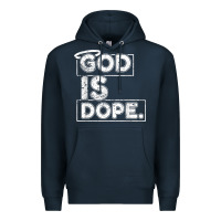 Navy God Is Dope Gift for faithful Christians Premium Hoodie - minhPixels