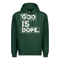 Sports Green God Is Dope Gift for faithful Christians Premium Hoodie - minhPixels