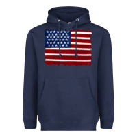 Navy american flag Heavyweight Hoodie - Artiststas