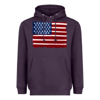 Plum american flag Heavyweight Hoodie - Artiststas