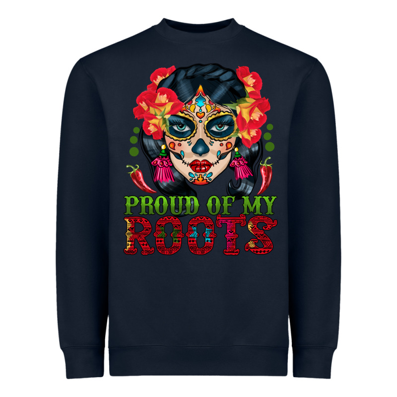 Sugar Skull Woman Proud Of My Roots Heavyweight Sweatshirt by BundleAndBundleShop | Teevron