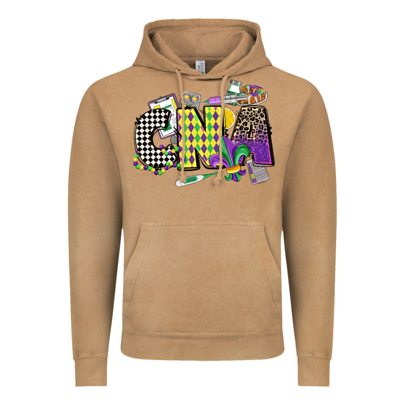 Cna Mardi Gras Certified Nursing Assistant Vintage Hoodie by CowGirlArtShop | Teevron