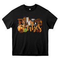 Black Fall Vibes Boer Goat Heavy Core Tee - LillyAllenDesigns