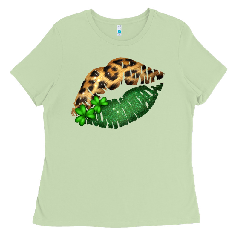 St. Patricks Day Leopard Lips Ladies Tee by Bettercallsaul | Teevron