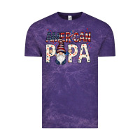 Cloud Purple American papa with gnome 4th of july Vintage Tee - HowdyJamesFarm