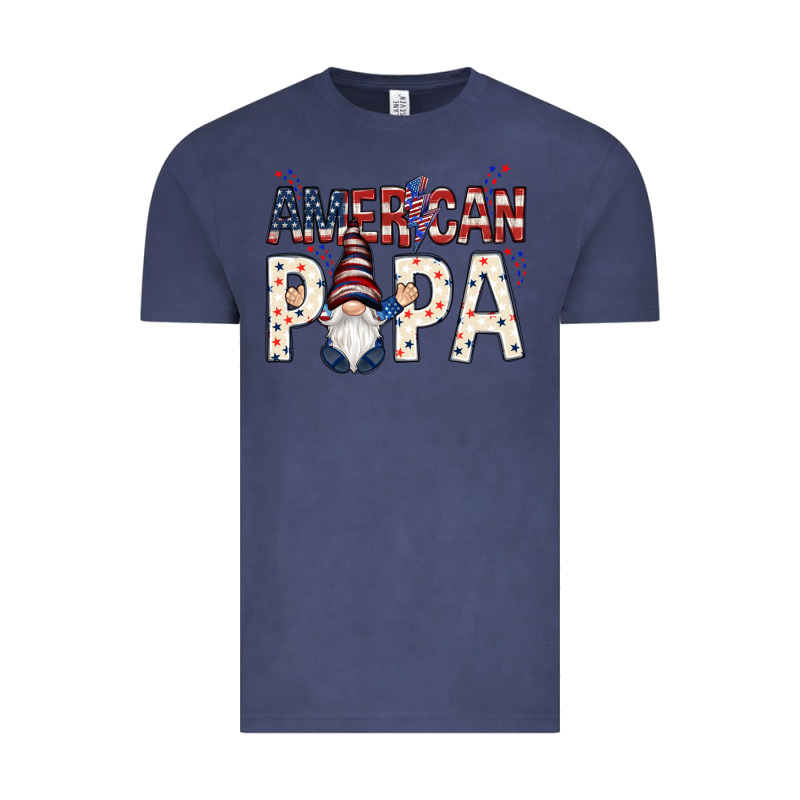 American Papa With Gnome 4th Of July Vintage Tee by HowdyJamesFarm | Teevron