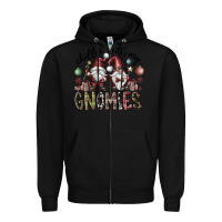 Black Chillin With My Gnomies Zipper Hoodie - CowhideDigitalArt