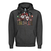 Charcoal Heather Chillin With My Gnomies Zipper Hoodie - CowhideDigitalArt