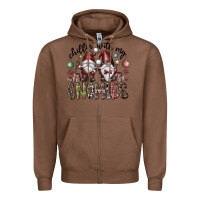 Chestnut Chillin With My Gnomies Zipper Hoodie - CowhideDigitalArt