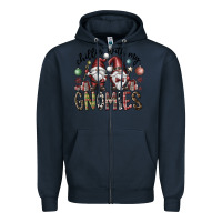 Navy Chillin With My Gnomies Zipper Hoodie - CowhideDigitalArt