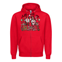 Red Chillin With My Gnomies Zipper Hoodie - CowhideDigitalArt