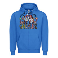 True Royal Chillin With My Gnomies Zipper Hoodie - CowhideDigitalArt