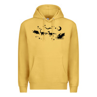 Antique Gold christmas santa dinosaur sleigh ride t rex funny gift t shirt Premium Hoodie - minhPixels