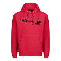Cardinal christmas santa dinosaur sleigh ride t rex funny gift t shirt Premium Hoodie - minhPixels
