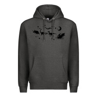 Charcoal Heather christmas santa dinosaur sleigh ride t rex funny gift t shirt Premium Hoodie - minhPixels