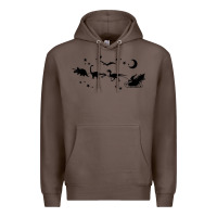 Coffee christmas santa dinosaur sleigh ride t rex funny gift t shirt Premium Hoodie - minhPixels